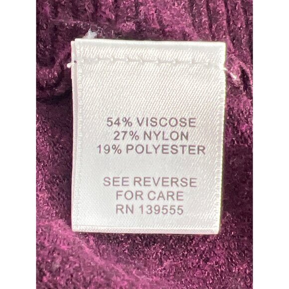 Melanie K Open Front Sleeveless Cardigan Vest Womens XL Burgundy Cozy Knit Warm - Picture 4 of 6